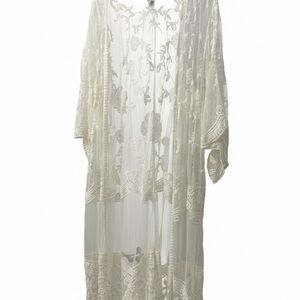 Elegant Sheer Lace Kimono